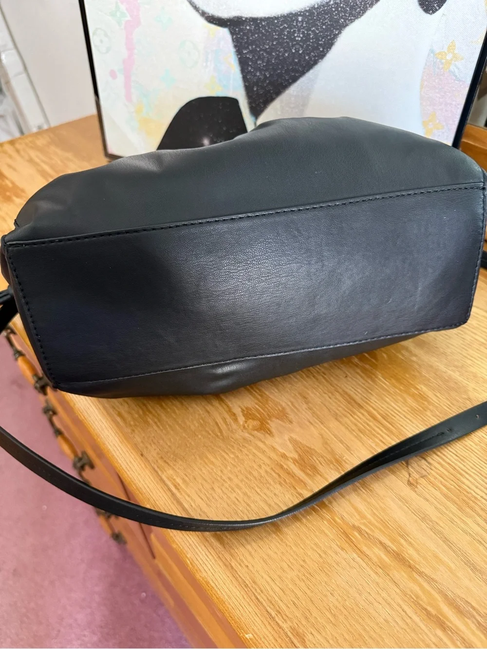 Zara Black Ruched Crossbody Bag